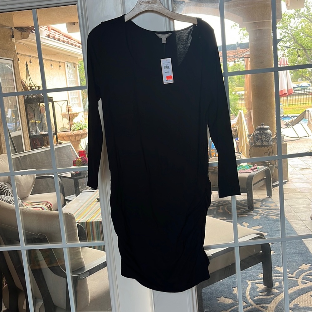 banana republic black stretch dress mini skirt